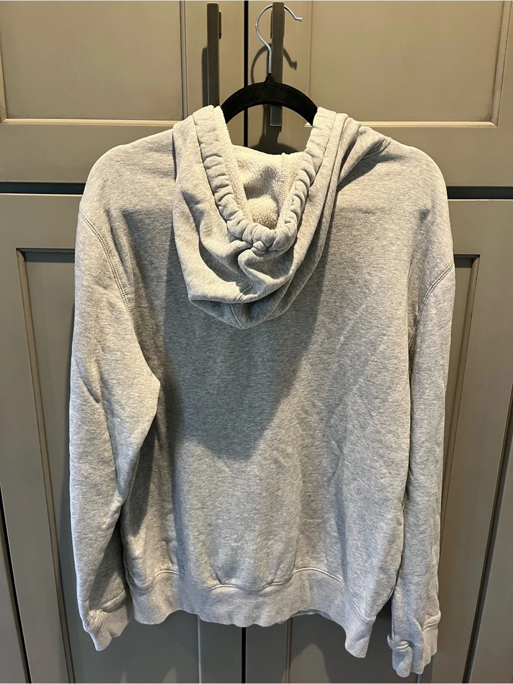 GAP Light Gray Zip Hoodie with Navy Lettering